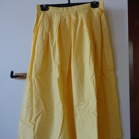 Banana Republic Factory BR Poplin Pleated Midi Skirt S Small SM - Picture 3 of 11